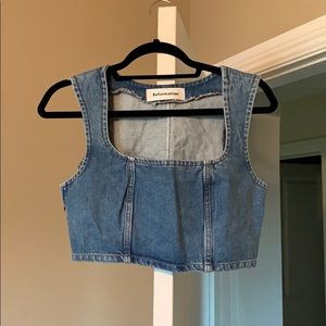 Reformation Denim Crop Top